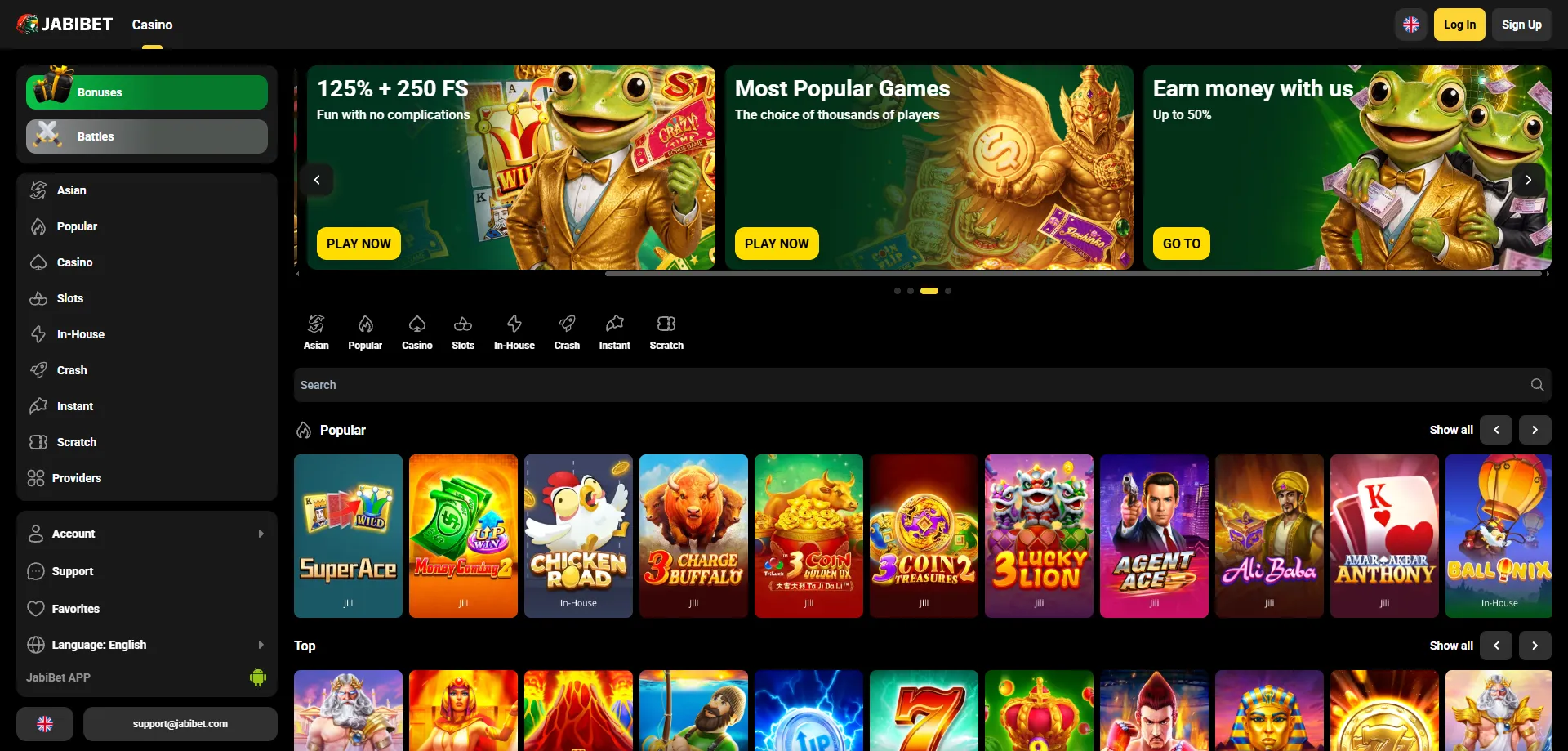 Jabibet casino welcome bonus 250% up to ৳5,000 and free spins